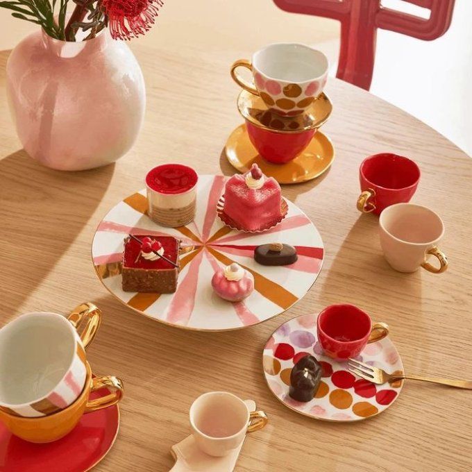 ASSIETTE SOUS-TASSE MORNING - RASPERRY