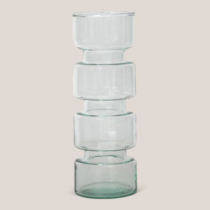 VASE EN VERRE RECYCLÉ TRANSPARENT PALOMA