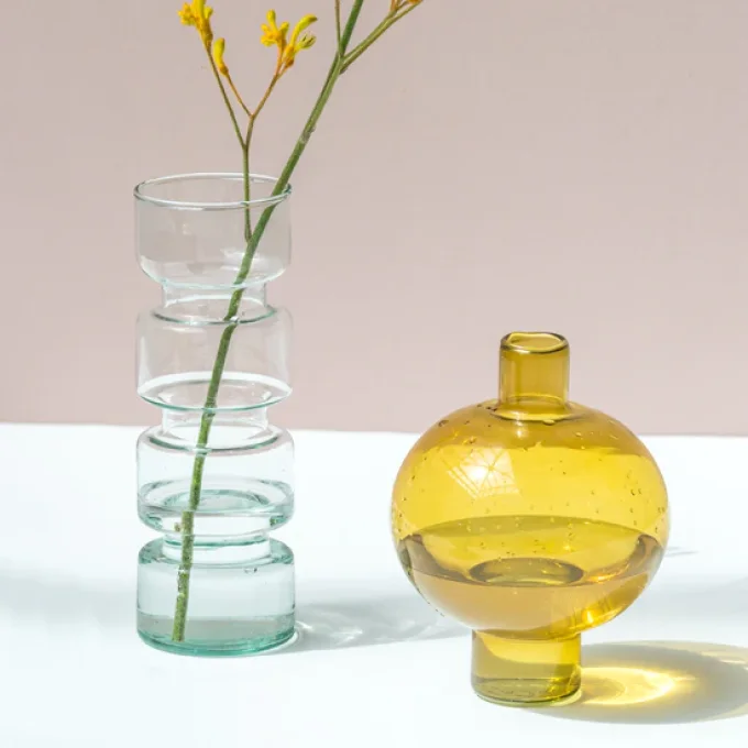 VASE EN VERRE RECYCLÉ TRANSPARENT PALOMA