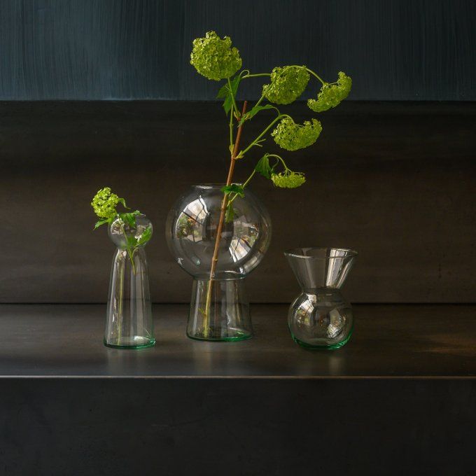 VASE EN VERRE TRANSPARENT RECYCLÉ MIEKE CUPPEN 