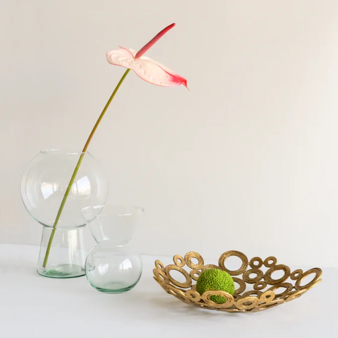 VASE EN VERRE TRANSPARENT RECYCLÉ MIEKE CUPPEN 