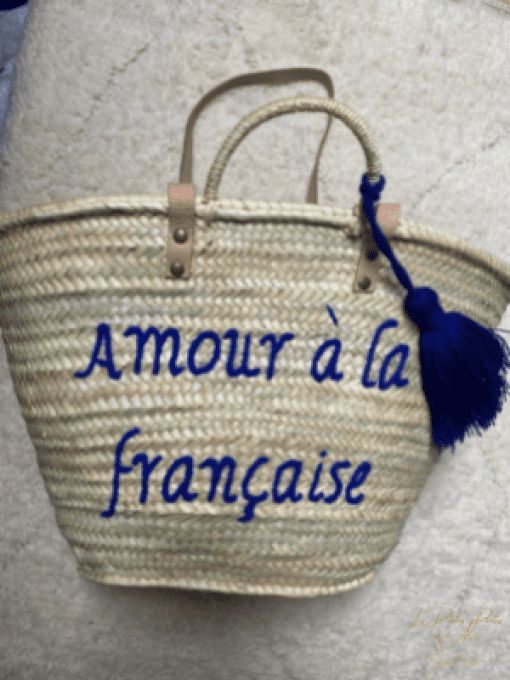 PANIER "AMOUR A LA FRANCAISE" BLEU ELECTRIQUE