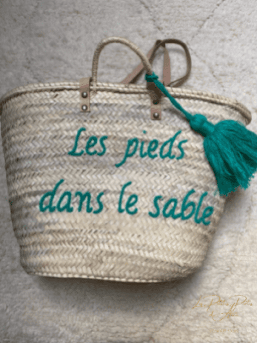 PANIER "LES PIEDS DANS LE SABLE" VERT HOLYWOOD