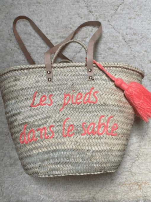 PANIER "LES PIEDS DANS LE SABLE" CORAIL