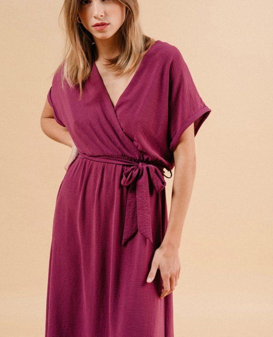 ROBE MAUD AUBERGINE