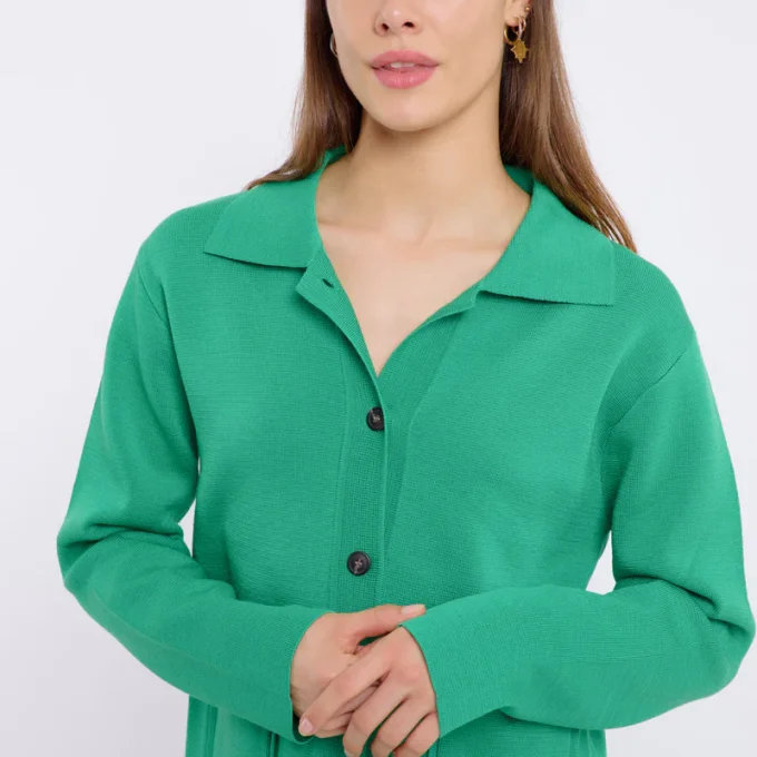 CARDIGAN VERT BASMA