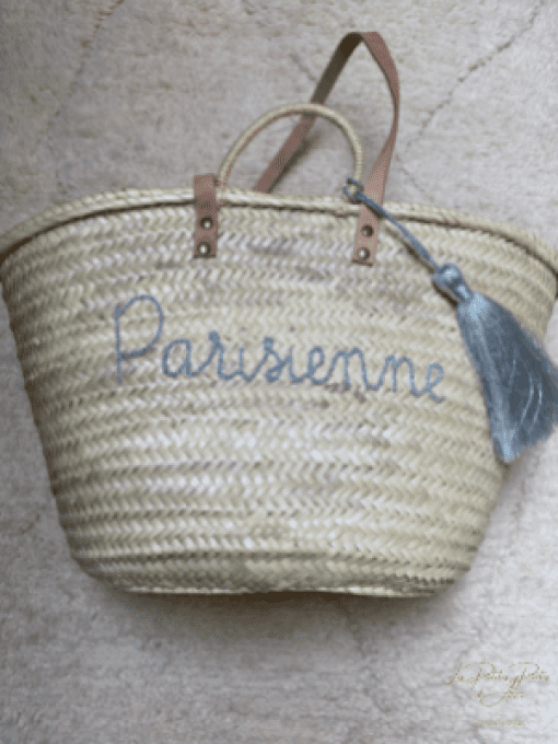 PANIER PARISIENNE POMPON ARGENT