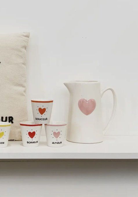 VASE PICHET COEUR ROSE 
