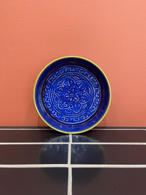 MINI PLATEAU BERBÈRE ÉMAILLÉ BLEU MAJORELLE