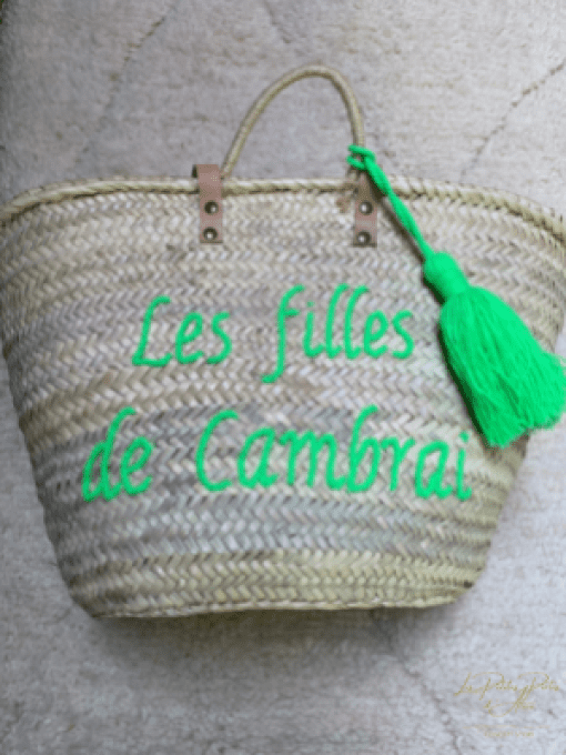 PANIER "LES FILLES DE CAMBRAI" VERT FLUO