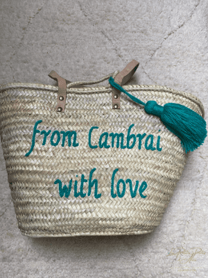 PANIER "FROM CAMBRAI WITH LOVE" VERT HOLLYWOOD