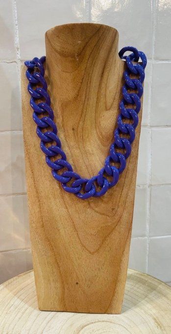 COLLIER MAILLONS VIOLET - FRANCINE BRAMLI