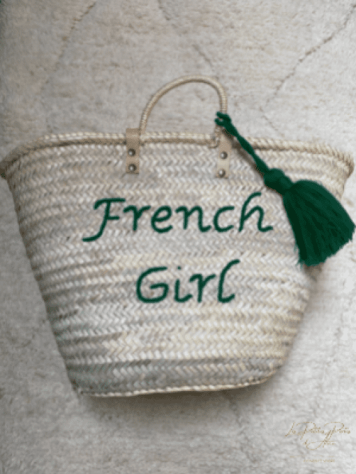 PANIER FRENCH GIRL POMPOM VERT