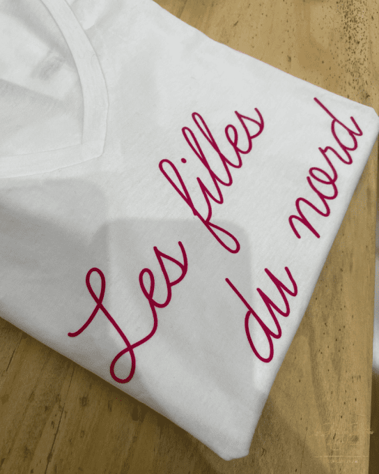 TEESHIRT THELMA LES FILLES DU NORD ROSE VELOURS