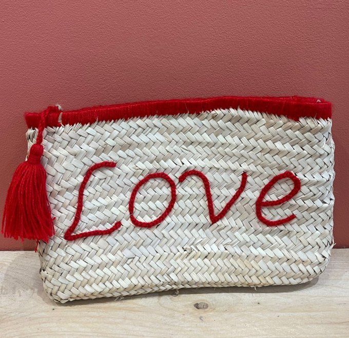 POCHETTE "LOVE" ROUGE