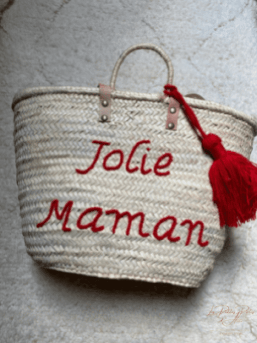 PANIER "JOLIE MAMAN" ROUGE