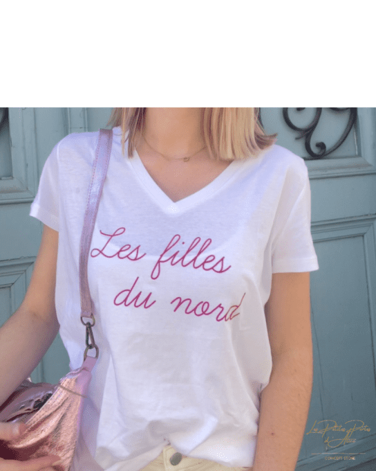 TEESHIRT THELMA LES FILLES DU NORD ROSE VELOURS