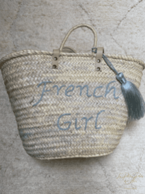 PANIER FRENCH GIRL POMPOM ARGENT