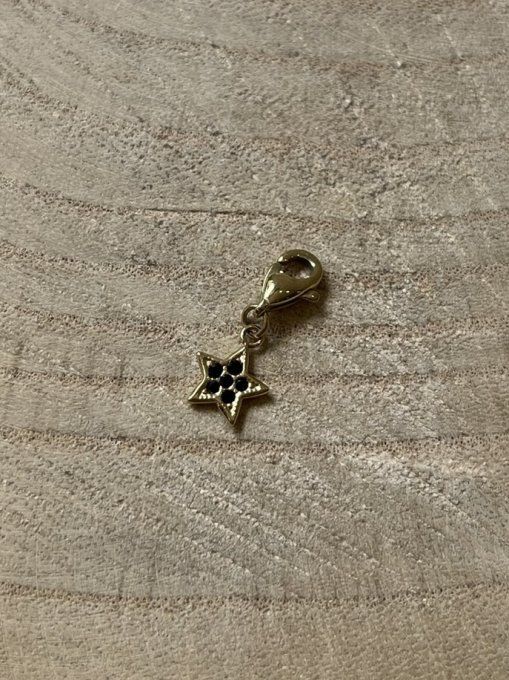 LOCKIE DORÉ ÉTOILE STRASS NOIR - CAPSULE CHARM’S SWAROVSKI 