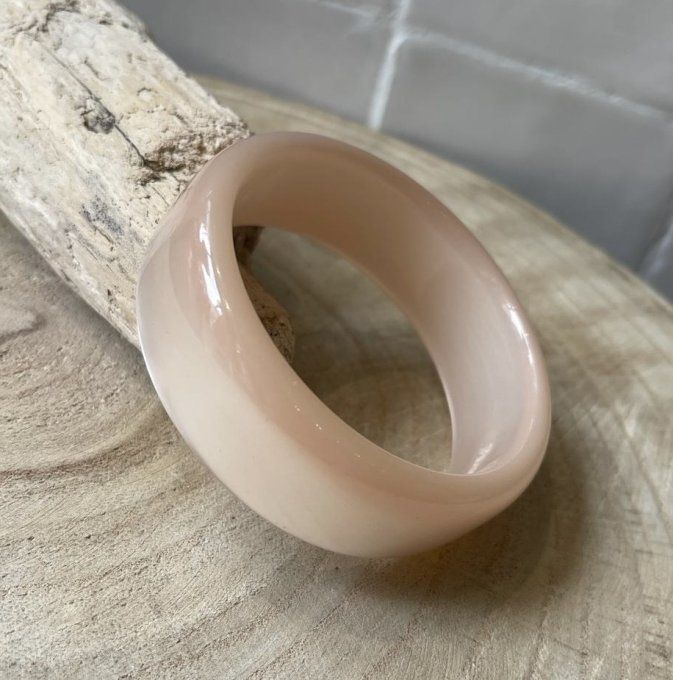 BRACELET JONC NUDE NACRÉ RÉSINE- FRANCINE BRAMLI