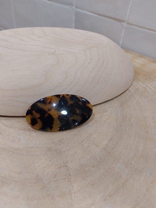 BARRETTE À CHEVEUX OVALE  ÉCAILLE TOKYO - FRANCINE BRAMLI