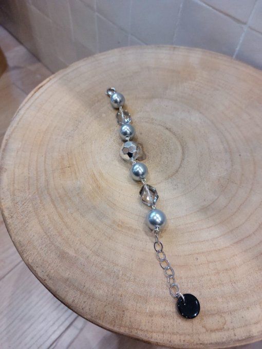 BRACELET EN PIERRES AREGNTÉ - FRANCINE BRAMLI