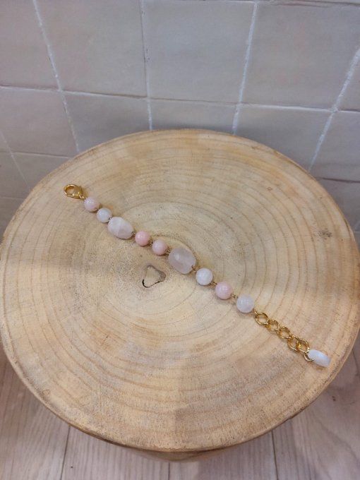 BRACELET EN PIERRES ROSE - FRANCINE BRAMLI