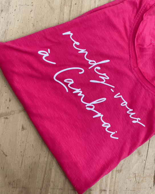 TEESHIRT TAL RENDEZ VOUS À CAMBRAI FRAMBOISE 