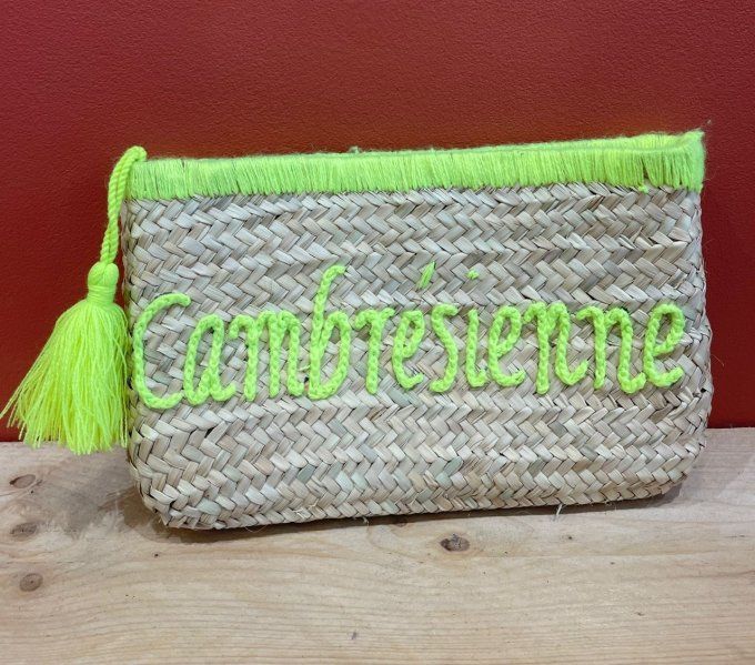 POCHETTE "CAMBRÉSIENNE" JAUNE FLUO