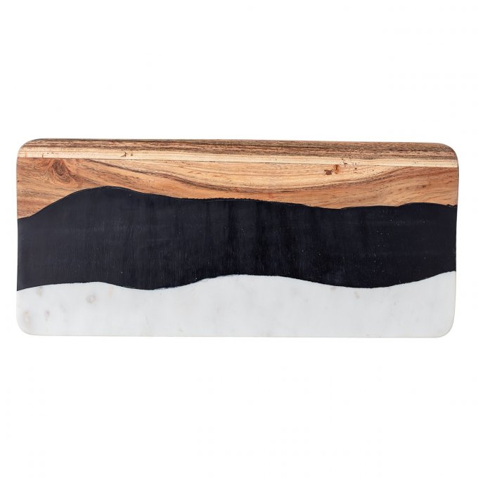 PLANCHE DE MARBRE ET BOIS D'ACACIA