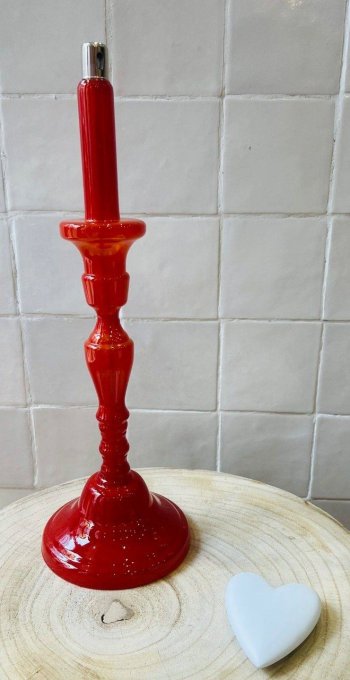LAMPE À HUILE - BOUGEOIR CHANDELIER CANDLE N6 RED