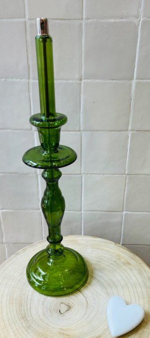 LAMPE À HUILE - BOUGEOIR CHANDELIER CANDLE N7 GREEN