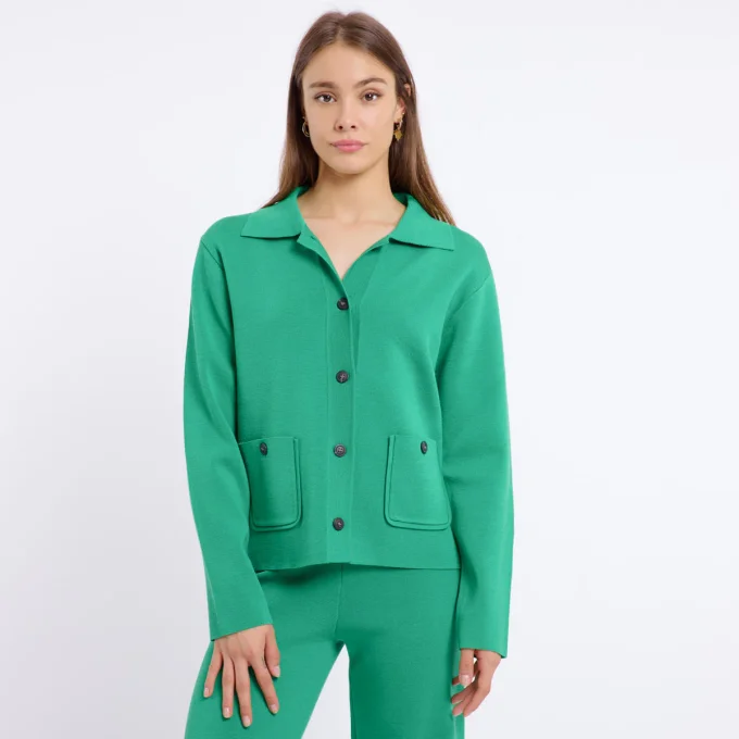 CARDIGAN VERT BASMA