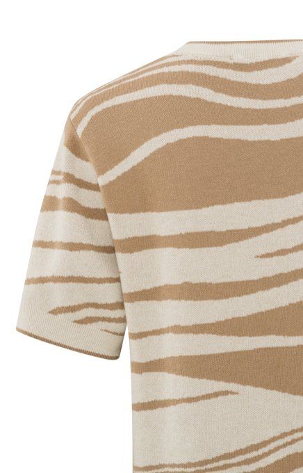 PULL JACQUARD COL ROND IMPRIMÉ