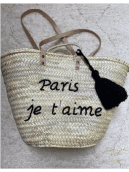 PANIER "PARIS JE T'AIME"  NOIR