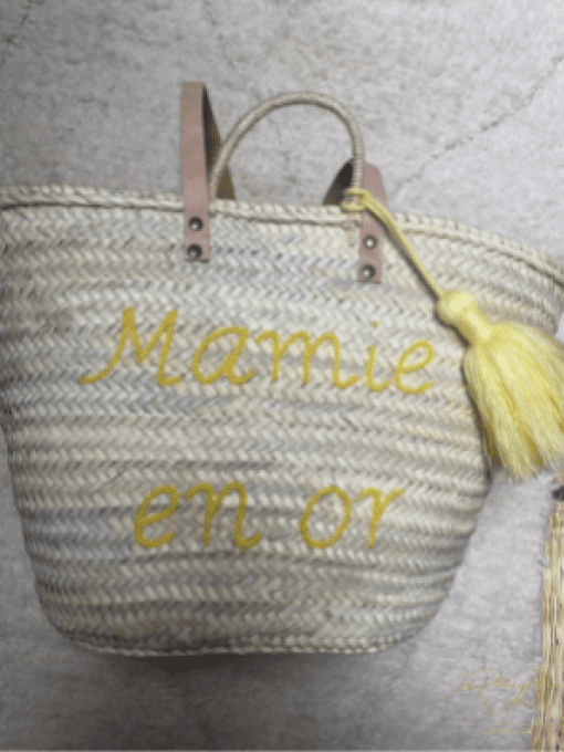 PANIER "MAMIE EN OR" JAUNE CLAIR 