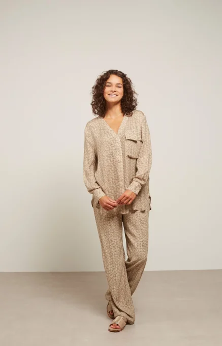 PANTALON LARGE DROITE IMPRIMÉ - YAYA