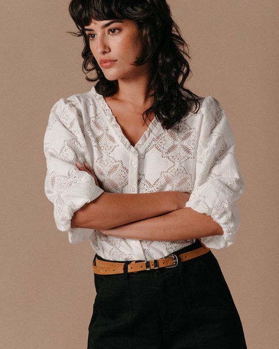 BLOUSE LEELOO ÉCRU