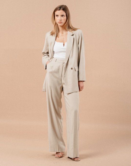 PANTALON BEIGE TAILLEUR MARC