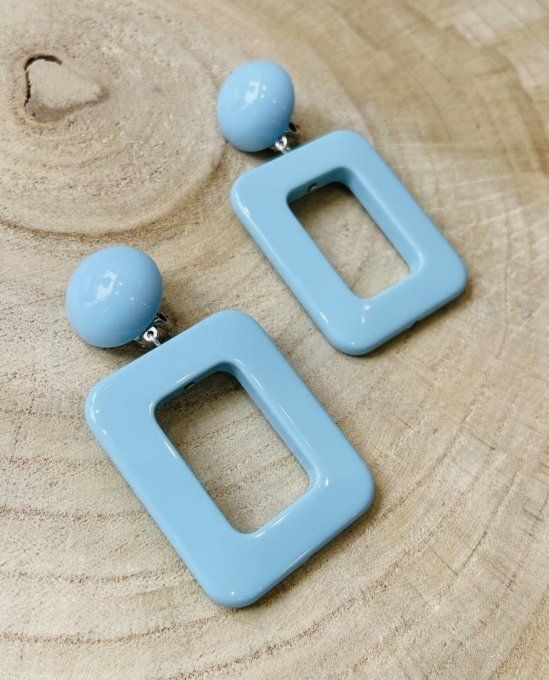 BO CLIP BAIES RECTANGULAIRES BLEU CIEL  - FRANCINE BRAMLI 