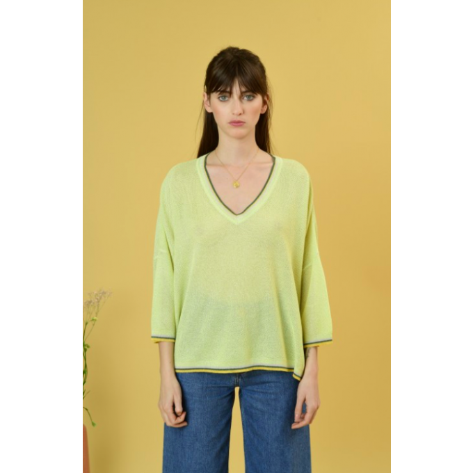 PULL RACHEL LUREX JAUNE