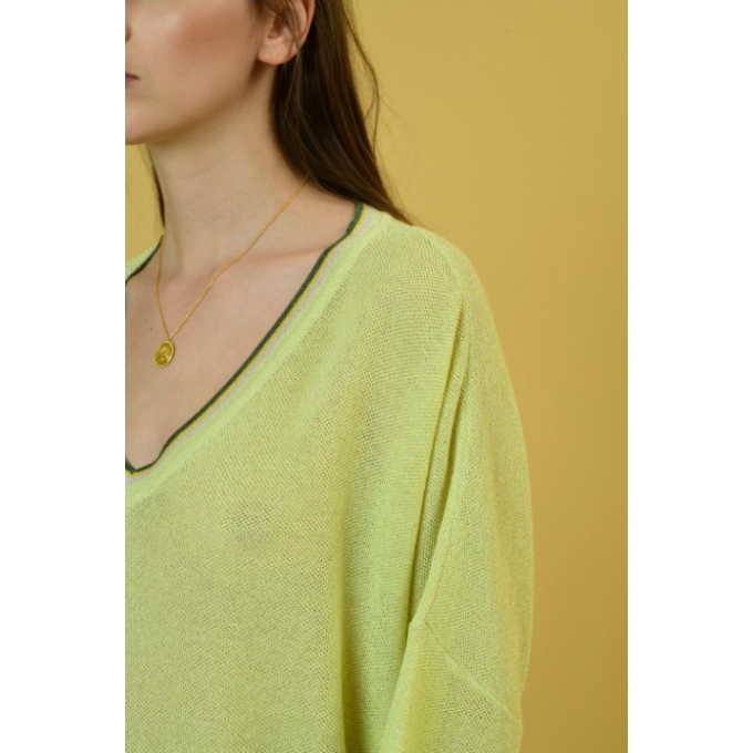 PULL RACHEL LUREX JAUNE