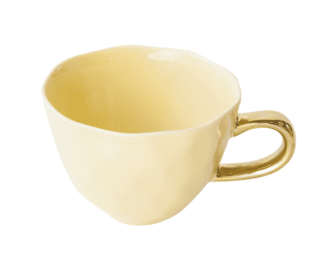 MORNING TASSE FORMAT THÉ CAPPUCCINO JAUNE PÂLE - RAFFIA YELLOW