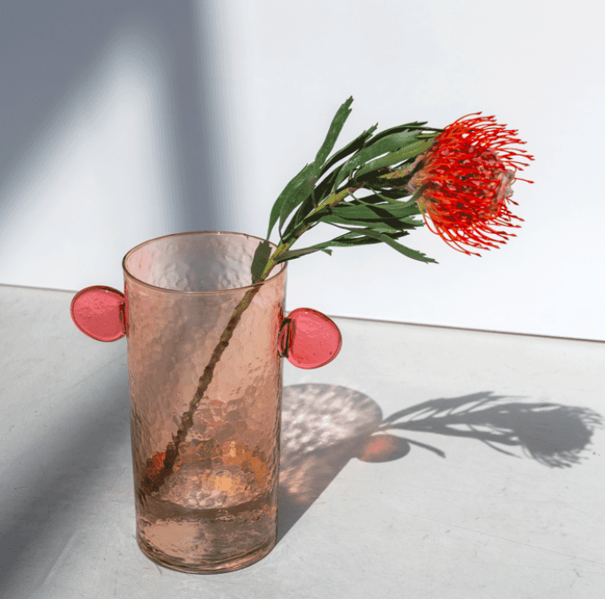 VASE EN VERRE RECYCLÉ PINK