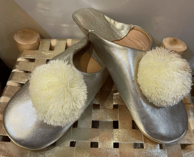CHAUSSONS BABOUCHES GOLD/CREME