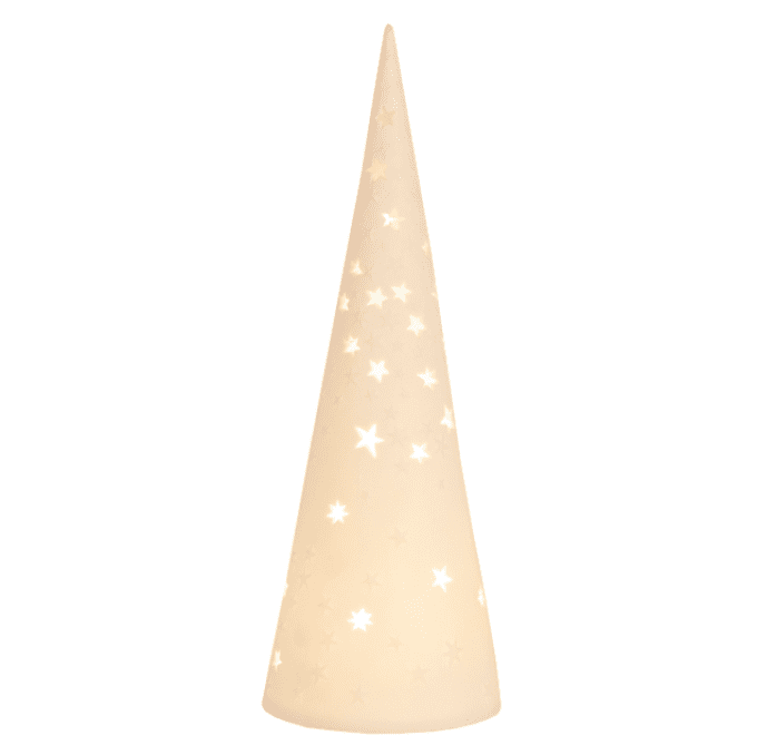 SAPIN DE NOEL ETOILES LUMINEUX EN PORCELAINE