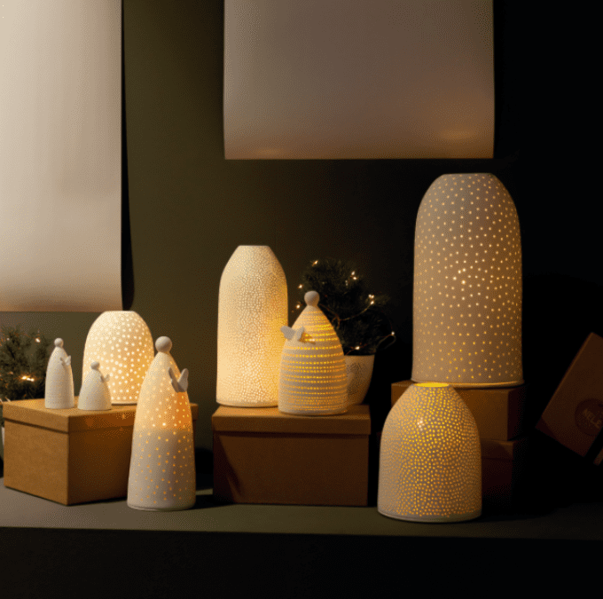 LANTERNE LUMINEUSE EN PORCELAINE