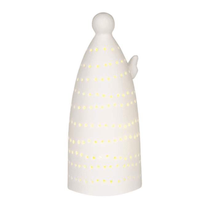 PETIT ANGE PHOTOPHORE EN PORCELAINE