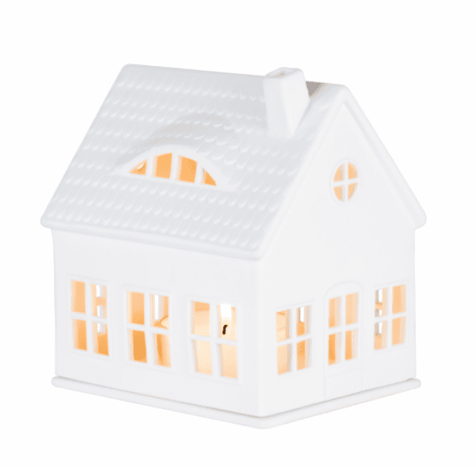 MAISON DE CAMPAGNE PHOTOPHORE EN PORCELAINE