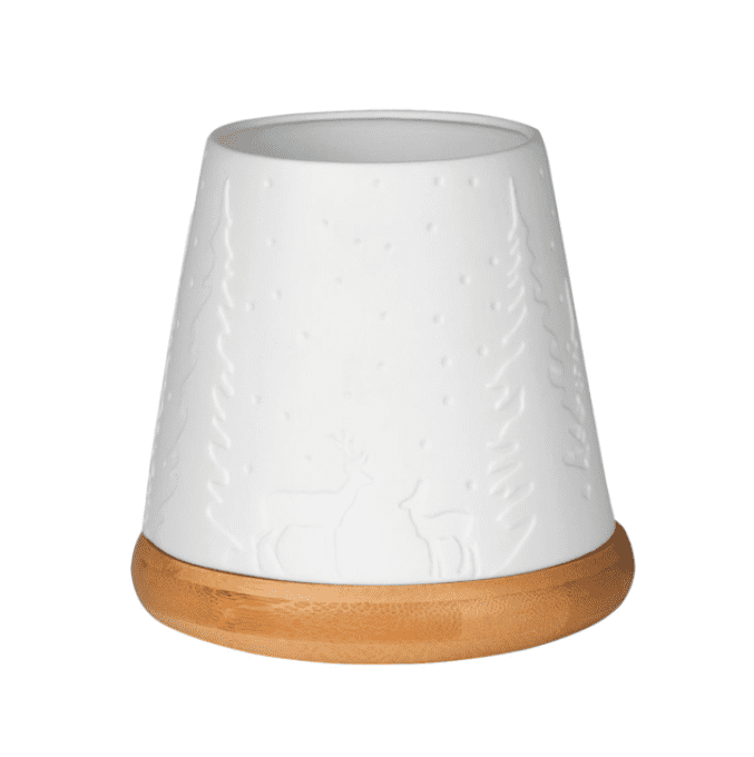 PHOTOPHORE FORÊT EN PORCELAINE GRAND MODÈLE